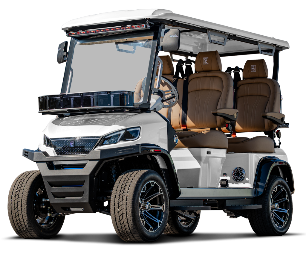 Conquest S40L four-passenger premium LSV golf cart.